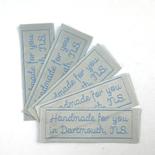 Load image into Gallery viewer, "Handmade for you in..." woven labels