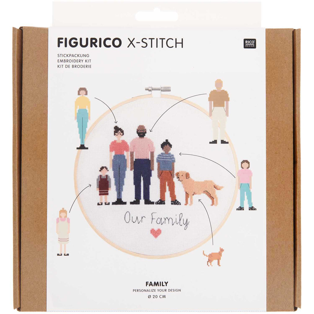 Rico Deluxe Family Customizable Cross-Stitch Kit