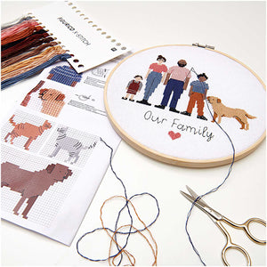 Rico Deluxe Family Customizable Cross-Stitch Kit