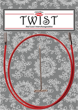 Load image into Gallery viewer, ChiaoGoo Twist Red Cables: Small (for sizes 2.75 mm through 5 mm)
