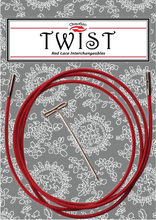 Load image into Gallery viewer, ChiaoGoo Twist Red Cables: Small (for sizes 2.75 mm through 5 mm)
