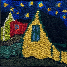 Load image into Gallery viewer, Deanne Fitzpatrick Midnight in November 20cm x 20cm / 8&quot; x 8&quot; rug hooking kit
